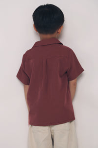 CNY MINI Harry Camp Collar Shirt Pomegranate