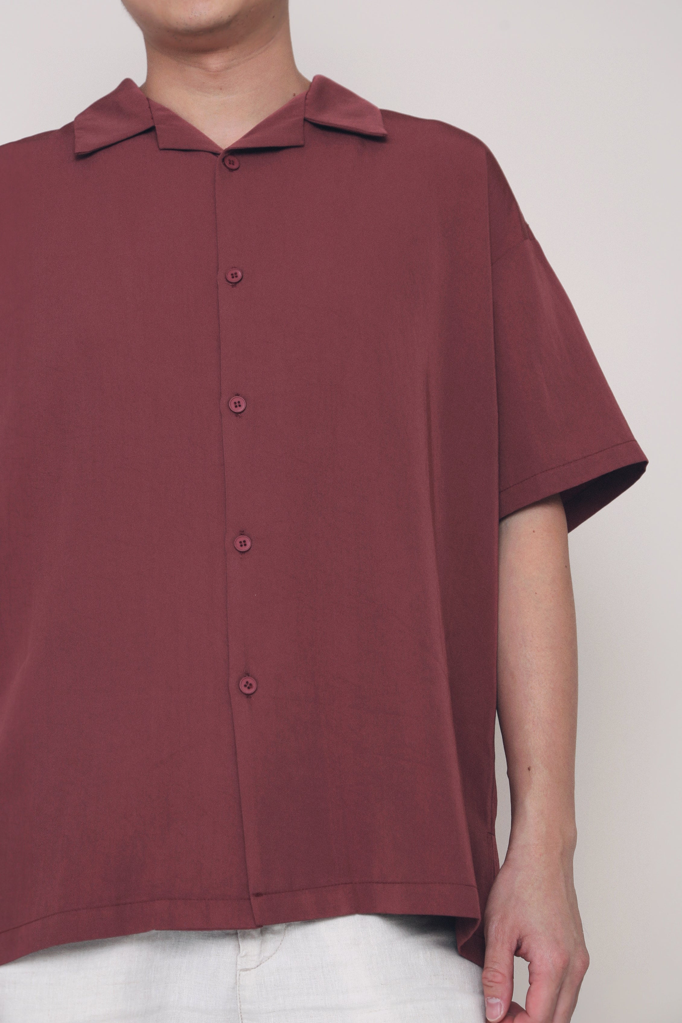 CNY Harry Camp Collar Shirt Pomegranate