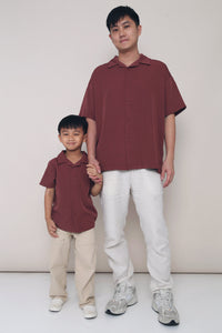 CNY Harry Camp Collar Shirt Pomegranate