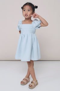 CNY MINI Glennis Ruche Dress Powder Blue