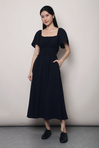 Caprielle Lace Trim Midas Dress Navy