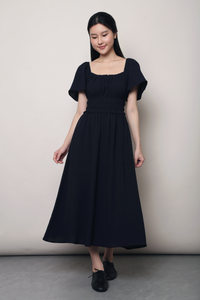 Caprielle Lace Trim Midas Dress Navy