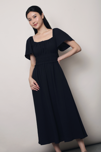 Caprielle Lace Trim Midas Dress Navy