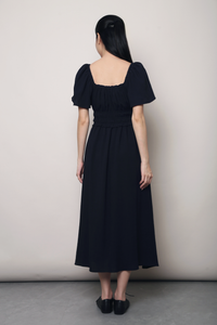 Caprielle Lace Trim Midas Dress Navy