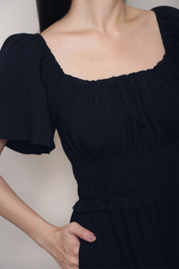 Caprielle Lace Trim Midas Dress Navy