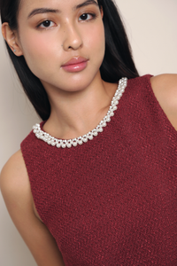 Celestial Bejeweled Vest Top Wine