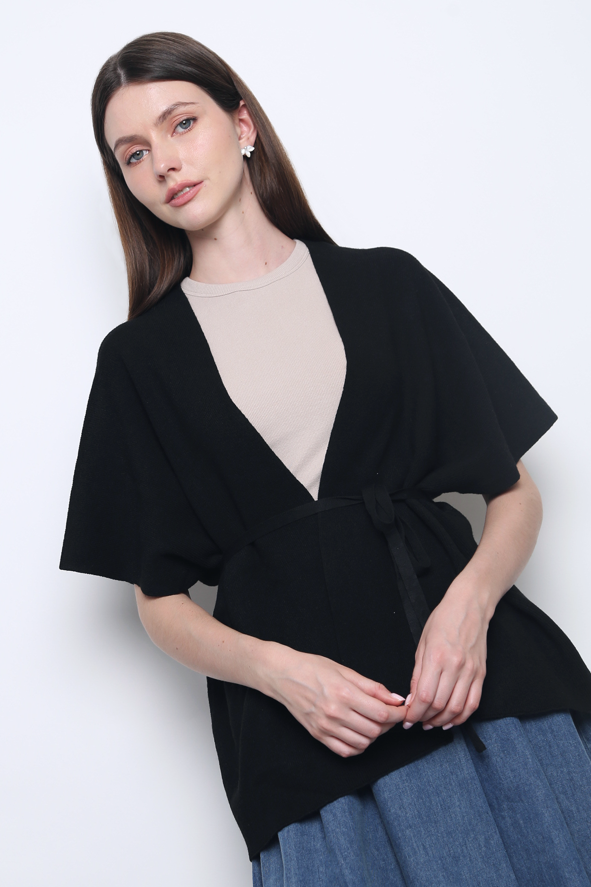 Chate Drape Cardigan Black (Backorder)
