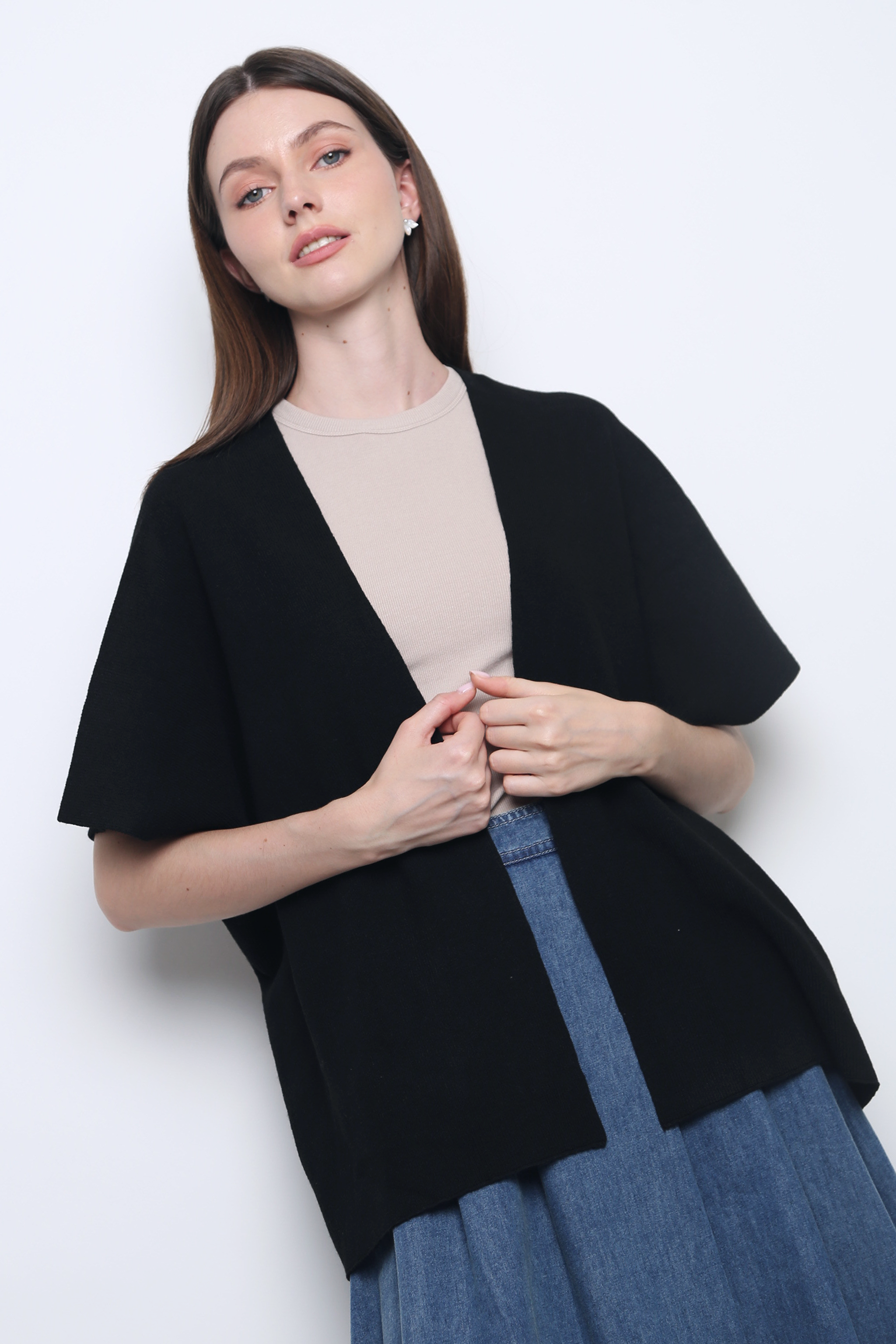 Chate Drape Cardigan Black (Backorder)
