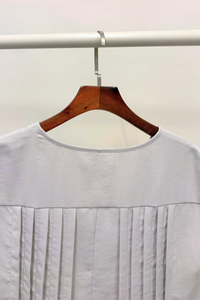 Softline Pleat Blouse Ash Oat