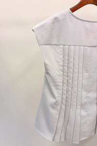 Softline Pleat Blouse Ash Oat