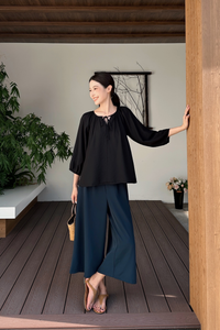 City Pleat Culottes Navy