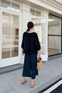City Pleat Culottes Navy