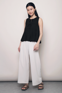 Claremont Pintuck Top Black