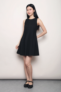 Classic Pintuck Dress Black