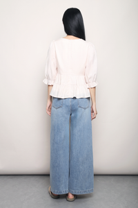 Meadowlark Tiered Babydoll Blouse Powder Pink