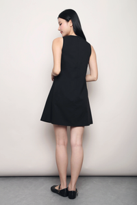 Classic Pintuck Dress Black