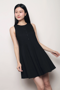 Classic Pintuck Dress Black