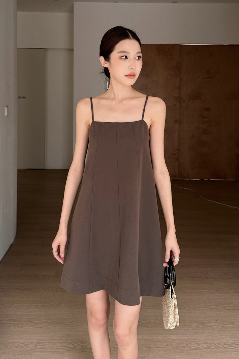 Clean Lines 2-Way Dress Brown
