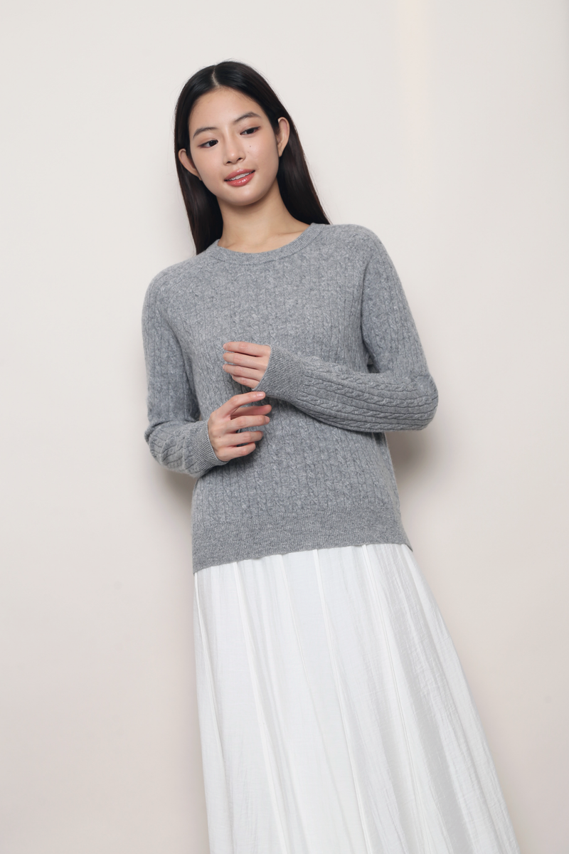 (Premium) Countryside Cable Knit Sweater Grey (Backorder)