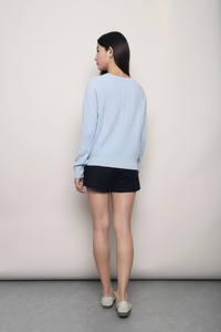(Premium) Countryside Cable Knit Sweater Light Blue (Backorder)