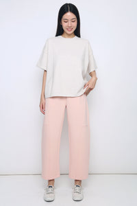 Off Duty Barrel Pants Powder Blush