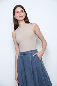 Snoozie Padded Tank Oat Ash (Restock)