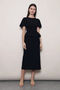 Eastside Poof Sleeves Top Black
