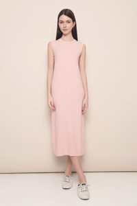 Emme Sleeveless Knit Midi Dress Pink