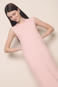 Emme Sleeveless Knit Midi Dress Pink