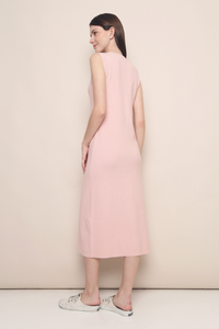 Emme Sleeveless Knit Midi Dress Pink