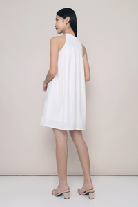 Emmeline Oriental Collar Dress Ivory