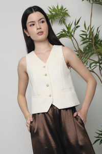 Enchanted Tweed Vest Top Ivory
