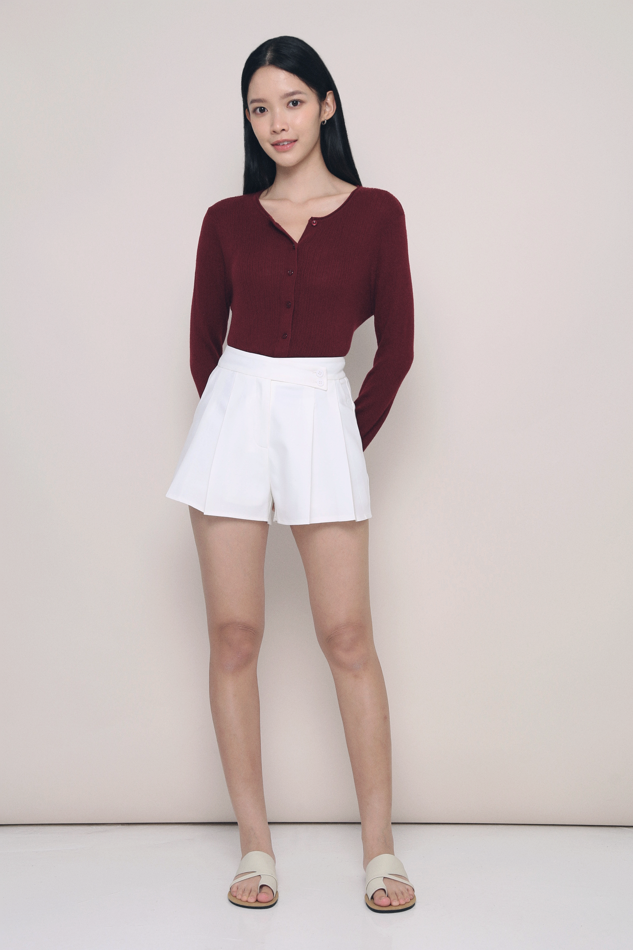 Esme Light Knit Cardigan Wine