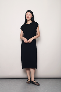 Ezy Does It Midi Knit Dress Black