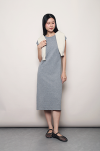 Ezy Does It Midi Knit Dress Grey