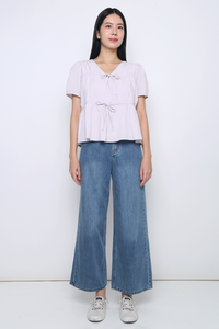 Fab Pleat Blouse Periwinkle