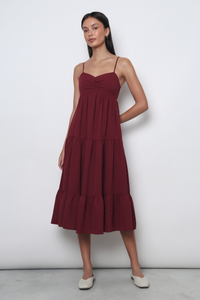 Fairfield Sweetheart Midaxi Dress Wine