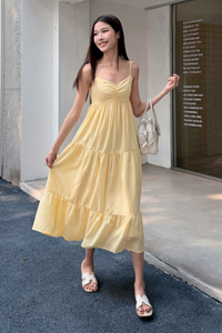 Fairfield Sweetheart Midaxi Dress Butter Yellow