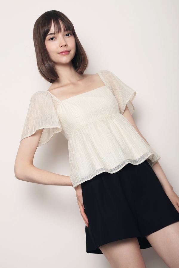 Fairy Fluff Flutter Top Ivory (Backorder)
