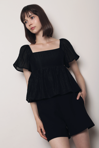 Fairy Fluff Flutter Top Black (Backorder)