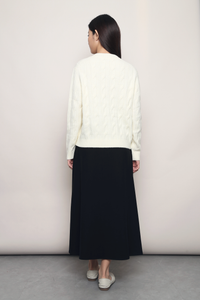 Fireside Cable Knit Pullover Cream (Backorder)