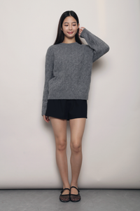 Fireside Cable Knit Pullover Grey (Backorder)