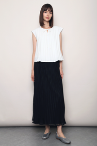 First Class Pleats Blouse White