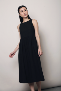 Flinders Sleeveless Midi Dress Black (Restock)