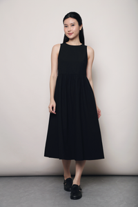 Flinders Sleeveless Midi Dress Black (Restock)