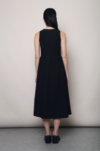 Flinders Sleeveless Midi Dress Black (Restock)
