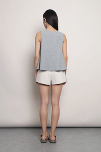 Free To Flow Waffle Tank Grey