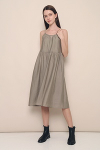 Freya Keyhole Midi Dress Olive