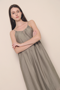 Freya Keyhole Midi Dress Olive