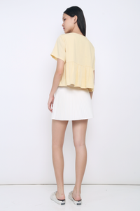 Frida Dropwaist Pleated Skorts White (Restock)